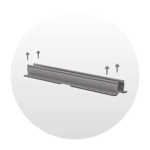 Riel de Montaje Mini Rail XPRess Base Set, Mill K2 Systems. NP: 4000073