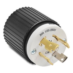 Clavija redonda 3P 30A-125/250V