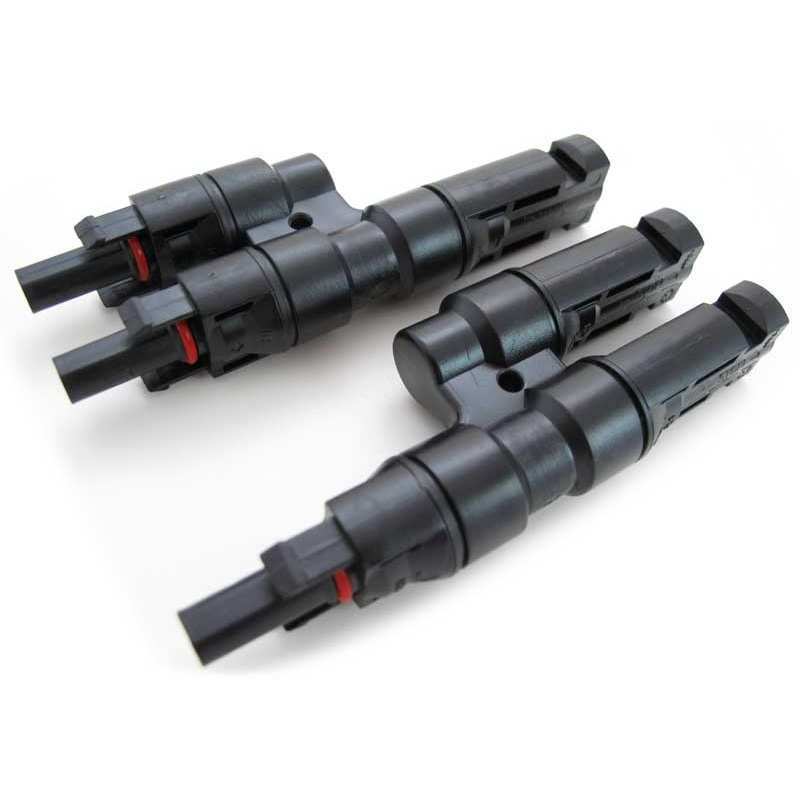 Conector MC4 en T (1 Hembra/2 Macho)