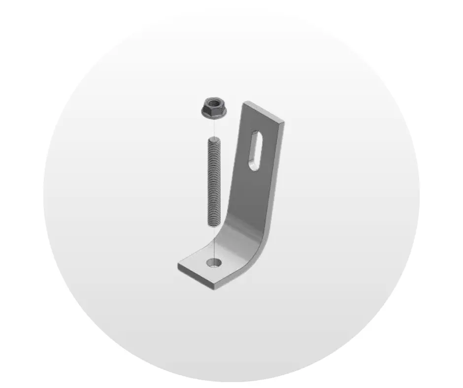 Accesorio de Anclaje SM Fixed Tilt Leg, 5 in 10 Degree w/Hardware Unirac. NP: 307004M