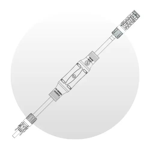 Conector Fotovoltaico Estándar T6, Tongling Inline 24Q1 4 mm - Hembra + Macho
