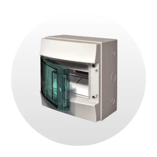 [P-07-00158-01] Gabinete Plástico 65P08X12 ABB 8 Espacios - IP65